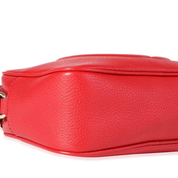 Gucci Red Pebbled Leather Soho Disco Crossbody - Picture 6 of 8